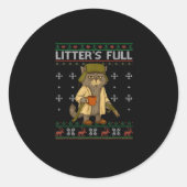 Litter's Full Funny Parody Outfit Sarcastic Christ Ronde Sticker (Voorkant)
