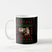 Litter's Full Merry Christmas Funny Cat Lover Ugly Koffiemok (Links)