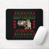 Litter's Full Merry Christmas Funny Cat Lover Ugly Muismat (Met muis)
