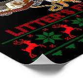 Litter's Full Merry Christmas Funny Cat Lover Ugly Poster (Hoek)