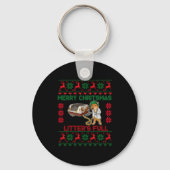 Litter's Full Merry Christmas Funny Cat Lover Ugly Sleutelhanger (Voorkant)