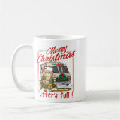 Litter's Full Merry Christmas Funny Cat Lovers Hol Koffiemok (Links)