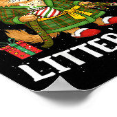 Litter's Full Merry Christmas Funny Cat Lovers Hol Poster (Hoek)