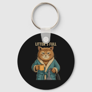 Litter's Volle Kat Lelijke Kerst  Sleutelhanger