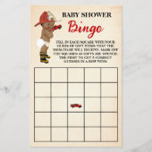 Little AA Brandweerman Baby shower Bingo Game Kaar Flyer (Voorkant)