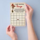 Little AA Brandweerman Baby shower Bingo Game Kaar Flyer (Hand)
