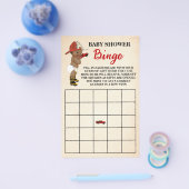 Little AA Brandweerman Baby shower Bingo Game Kaar Flyer (Enkel)