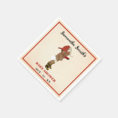 Little AA Brandweerman Baby shower Party Decor Servet (Hoek)