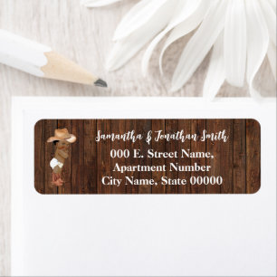 Little AA Cowboy Baby shower Retour Adreslabel Etiket