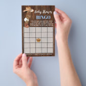 Little AA Cowboy Blue Baby shower Bingo Game Kaart (Hand)
