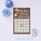 Little AA Cowboy Blue Baby shower Bingo Game Kaart (Enkel)