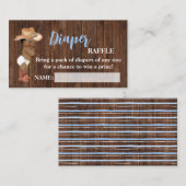 Little AA Cowboy Luier Raffle Ticket Baby shower (Voorkant / Achterkant)