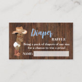 Little AA Cowboy Luier Raffle Ticket Baby shower (Voorkant)