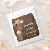 Little AA Cowboy Western Baby shower gunstzak Bedankzakje (Geknipt)