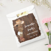 Little AA Cowboy Western Baby shower gunstzak Bedankzakje (Gezegeld)