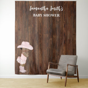 Little AA Cowgirl Western Baby shower Wandkleed