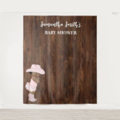 Little AA Cowgirl Western Baby shower Wandkleed (Voorkant)