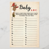 Little AA Fireman Baby ABC Baby shower Game Kaart (Voorkant)