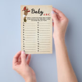Little AA Fireman Baby ABC Baby shower Game Kaart (Hand)