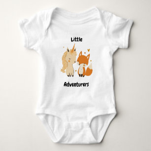 Little Adventurers Unicorn & Fox Baby Schattigee v Romper
