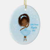 Little African American Ballerina Round Ornament (Rechts)