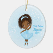 Little African American Ballerina Round Ornament (Links)