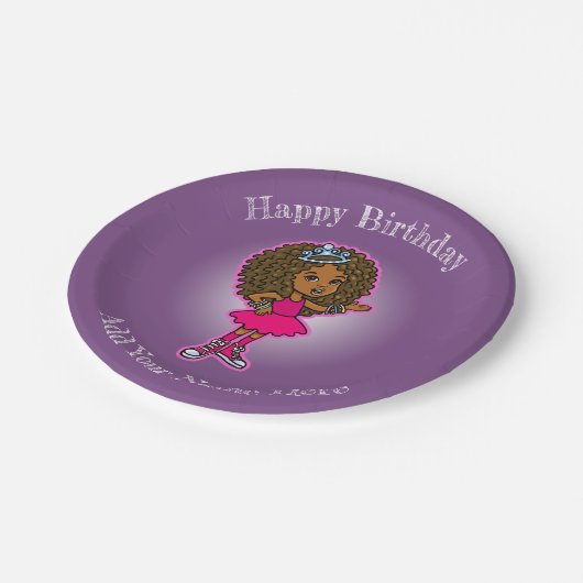 Little African American Princess Bord (Gekanteld)