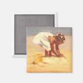Little African Girl on Beach Magneet (Voorkant / Achterkant)