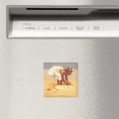 Little African Girl on Beach Magneet (Insitu (Vaatwasser))