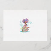 Little Afroamerican Mermaid Birthday Real Folie In Folie Uitnodiging (Achterkant)