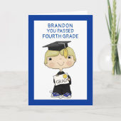 Little Afstuderen Boy Blond Hair Kaart (Voorkant)