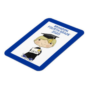 Little Afstuderen Boy Blond Hair Magneet