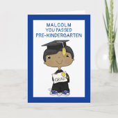 Little Afstuderen Boy Dark Skin Kaart (Voorkant)
