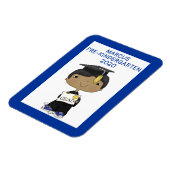 Little Afstuderen Boy Dark Skin Magneet (Linkerzijde)