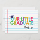 Little Afstuderen Invitation Kaart (Achterkant)