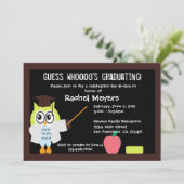 Little Afstuderen Owl Invite Kaart (Staand voorkant)