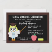Little Afstuderen Owl Invite Kaart (Voorkant)