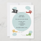 Little Airplanes Birthday Invitation Kaart (Voorkant)