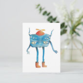 Little Alien Pi Briefkaart (Staand voorkant)