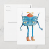 Little Alien Pi Briefkaart (Voorkant / Achterkant)