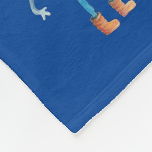 Little Alien Pi Fleece Deken (Hoek)