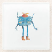 Little Alien Pi Glazen Onderzetter (Voorkant)