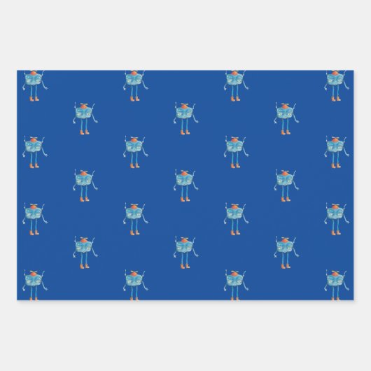 Little Alien Pi Inpakpapier Vel (Voorkant 3)