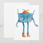 Little Alien Pi Kaart (Voorkant / Achterkant)