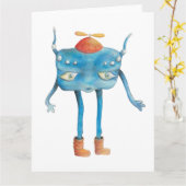 Little Alien Pi Kaart (Gele Bloem)