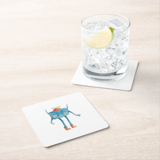 Little Alien Pi Kartonnen Onderzetters (Insitu)