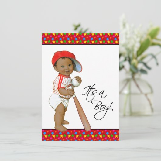 Little All Star Baby Boy Shower Kaart (Staand voorkant)