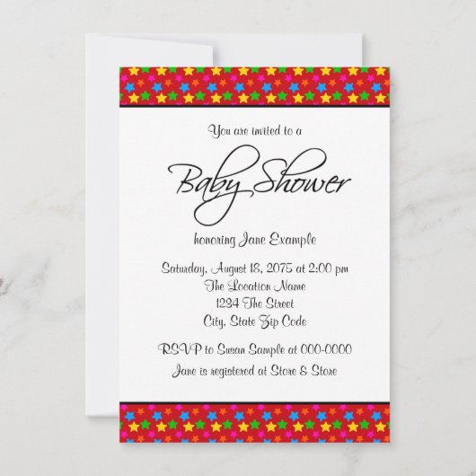 Little All Star Baby Boy Shower Kaart (Achterkant)