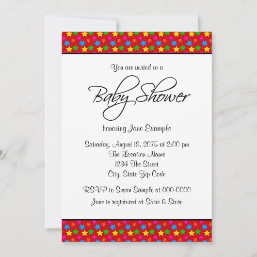 Little All Star Baby shower Kaart (Achterkant)