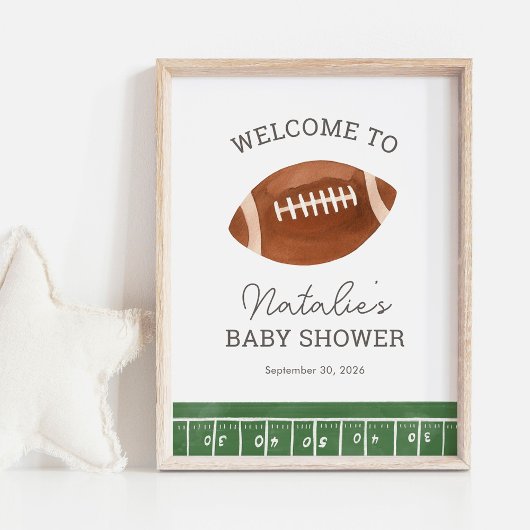 Little All Star Football Baby shower Welkomstbord Poster
